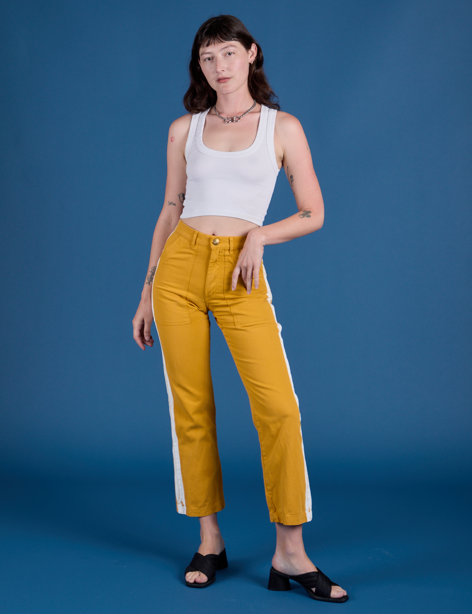 mustard yellow women's dress pants CLOISE Women's Pants High Waisted Dress Pants Soft Straight Leg Suit Pants  Casual Dress Pants Loose Pull On Pants Drawstring Athletic Cropped Pants  Yellow