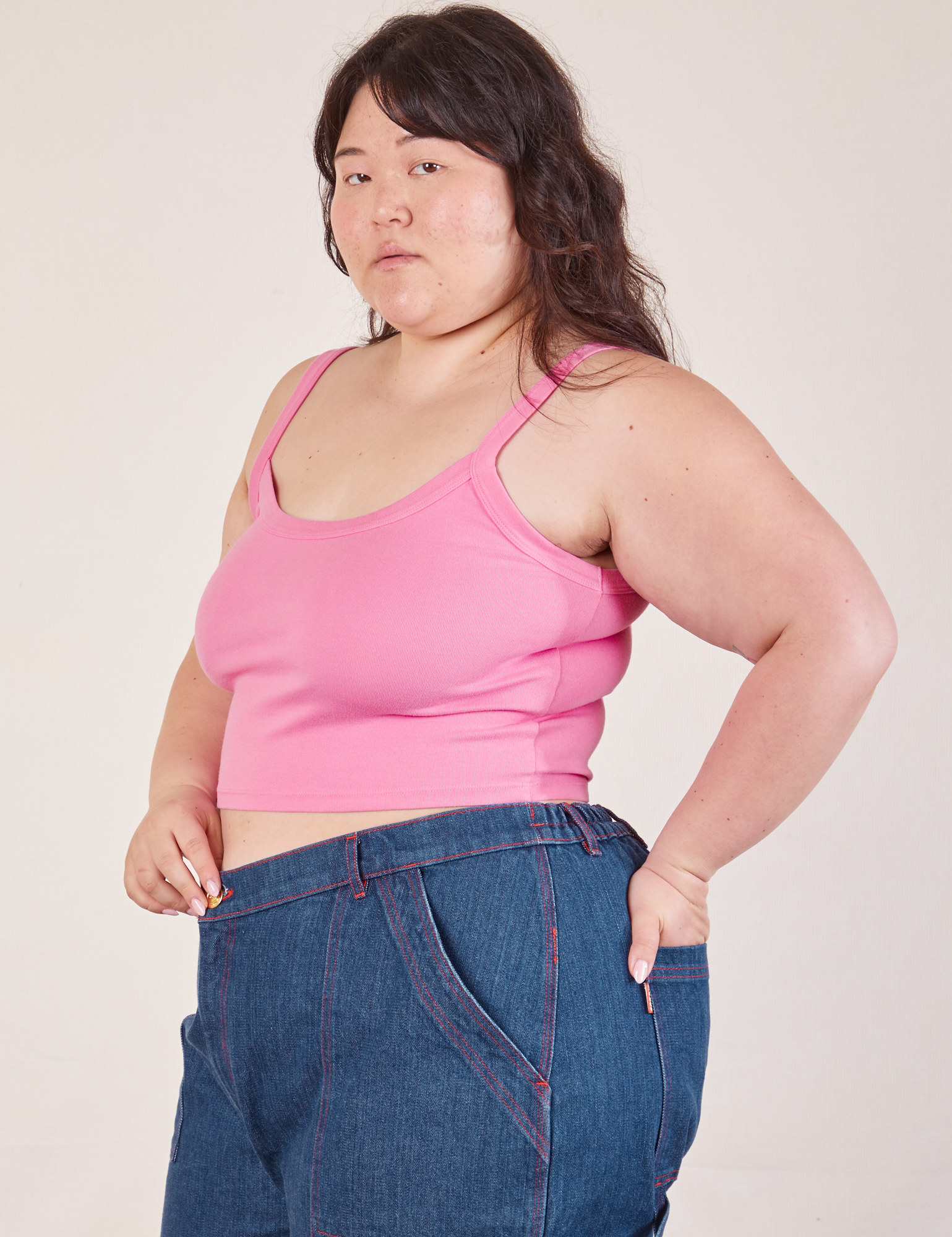 Cropped Cami - Bubblegum Pink – BIG BUD PRESS