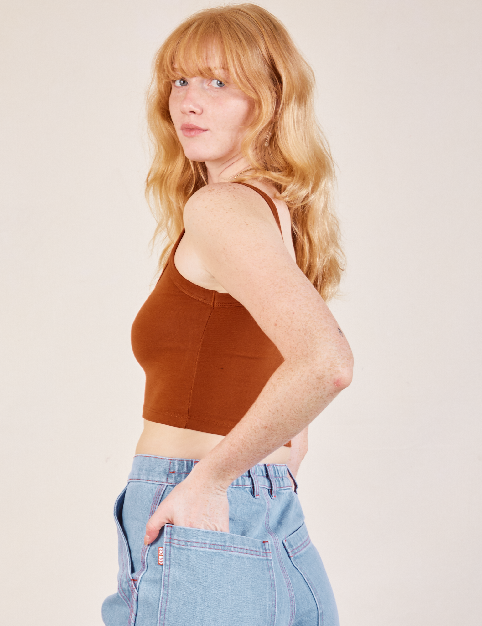 Cropped Cami - Burnt Terracotta *FINAL SALE* – BIG BUD PRESS