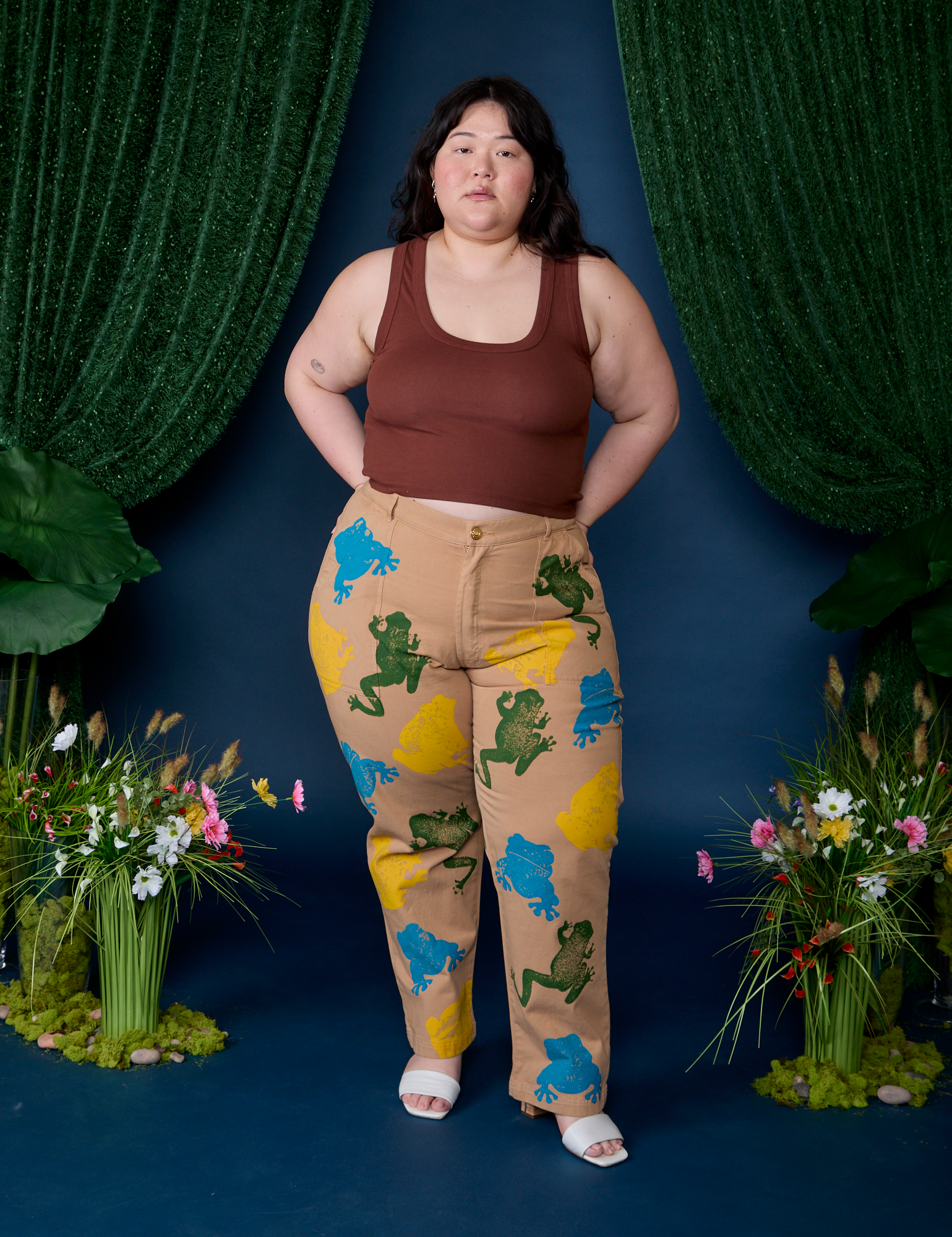 Paintstamped Work Pants - Froggy – BIG BUD PRESS
