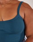 Cropped Cami in Lagoon front close up on Morgan
