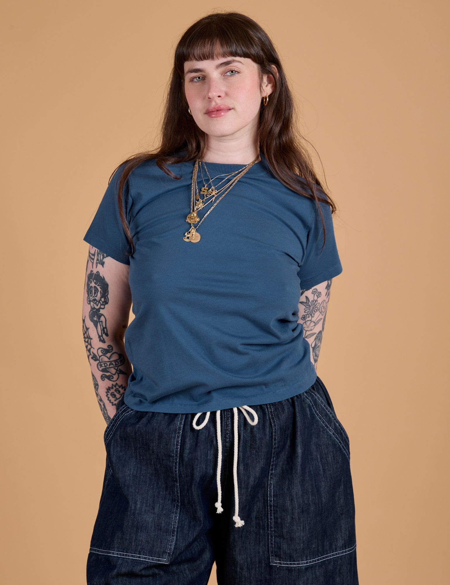 TRY-A-STYLE The Organic Vintage Tee - French Blue *FINAL SALE