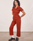 Petite Short Sleeve Jumpsuit - Paprika *FINAL SALE*