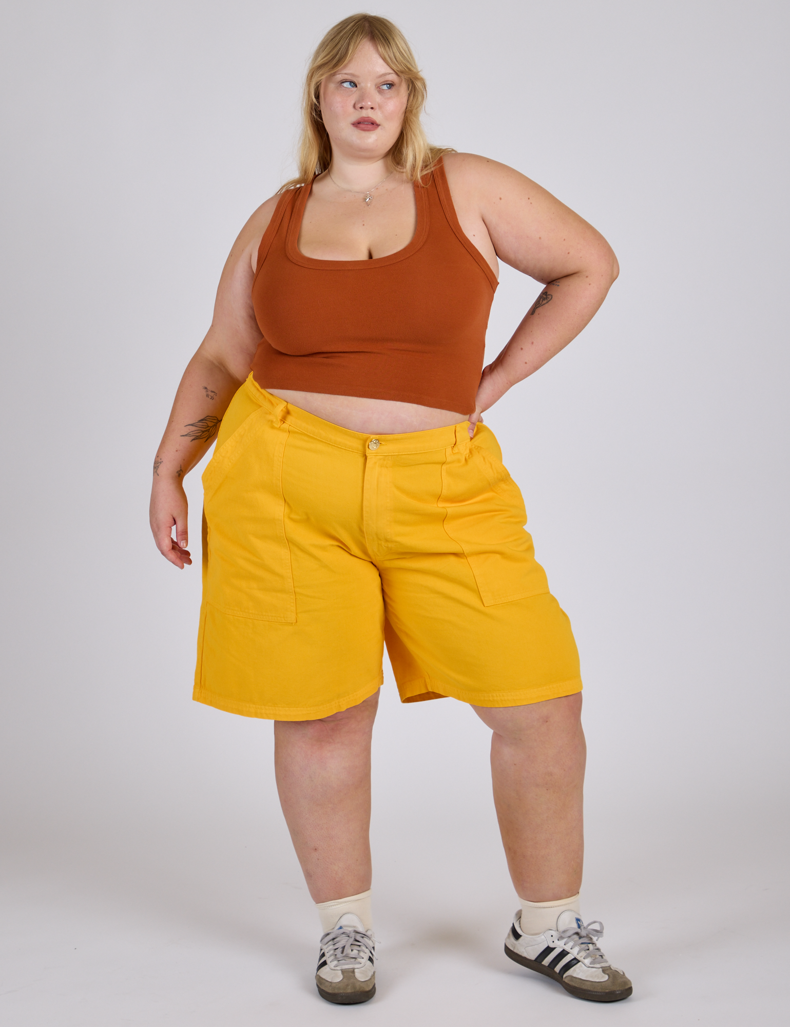 パンツ TIGHTBOOTH RHOMBUS BIG SHORTS mustard M Longline Work Shorts - Sunshine Yellow – BIG BUD PRESS