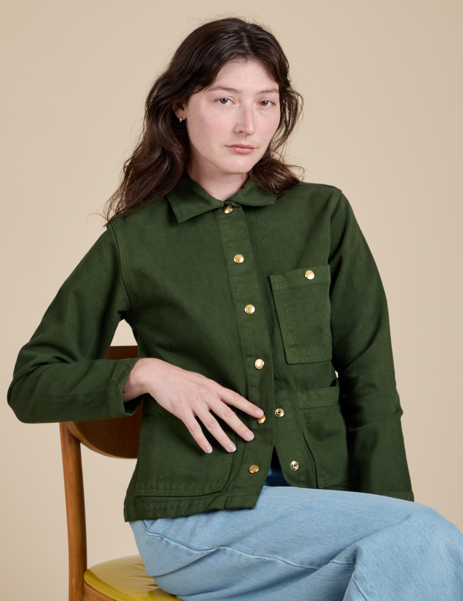 Denim Work Jacket - Evergreen – BIG BUD PRESS