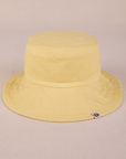 butter yellow Wide Brim Denim Bucket Hat
