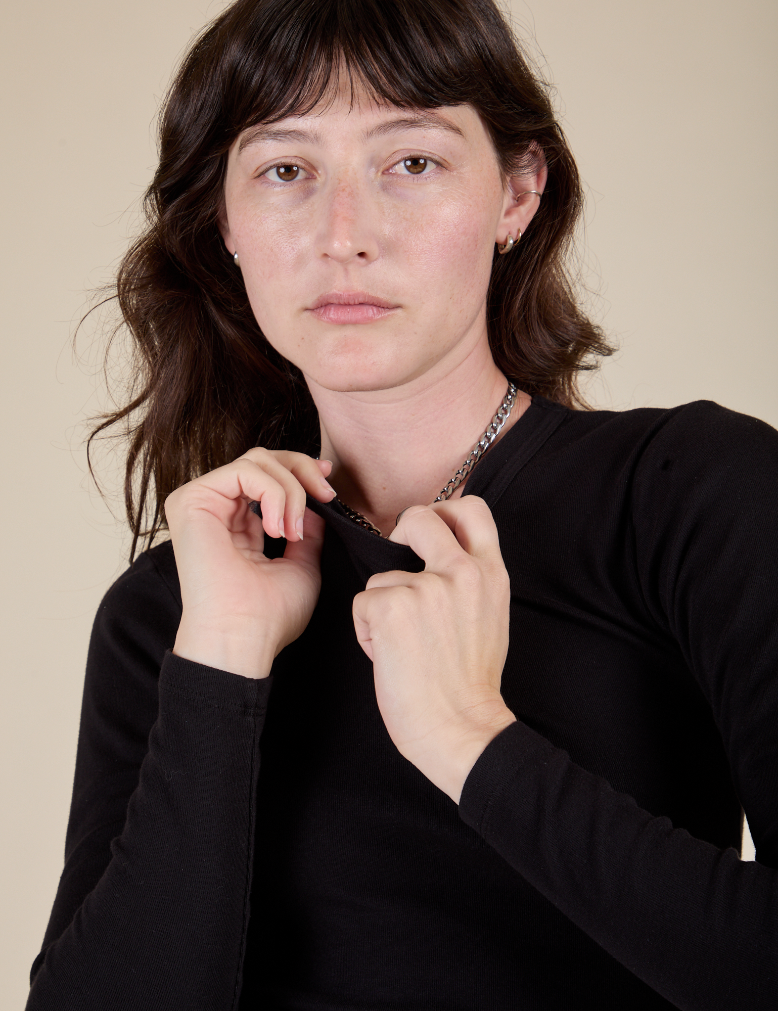 Long Sleeve Baby Tee - Basic Black