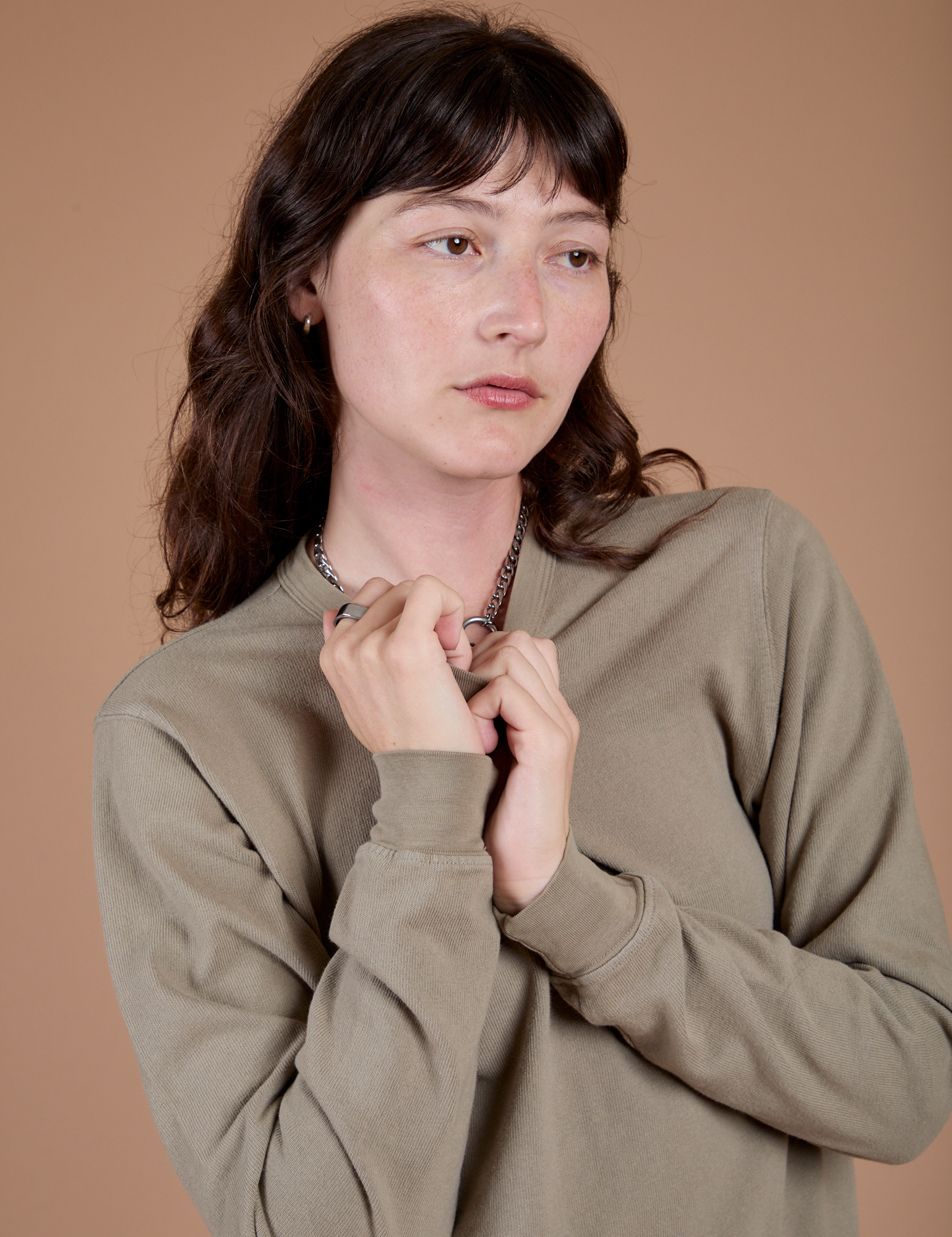 Long Sleeve Burly Tee - Khaki Grey