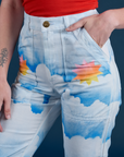 Work Pants - Sunny Cloud Airbrush