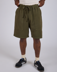 Drawstring Shorts - Surplus Green