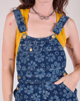 Carpenter Overalls in Lazy Daisy front close up on Alex
