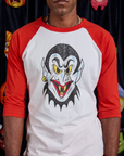 Raglan Tee in Dracula front close up on Jerrod