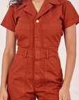 Petite Short Sleeve Jumpsuit - Paprika *FINAL SALE*
