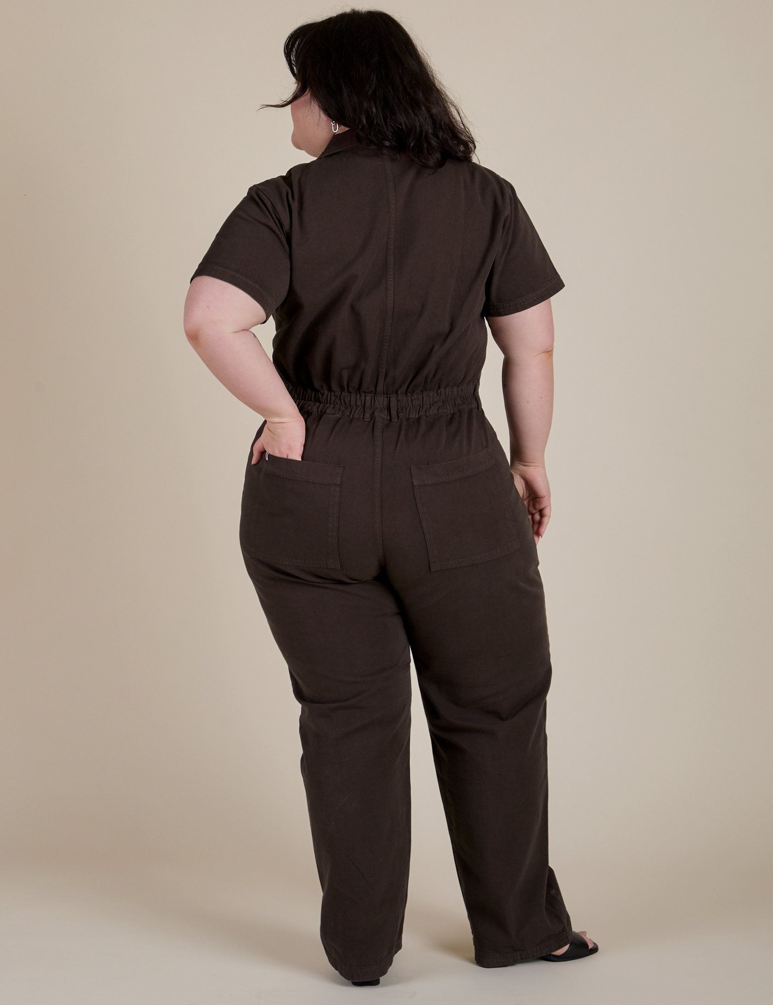 Short Sleeve Jumpsuit - Espresso Brown – BIG BUD PRESS