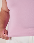 Tank Top in Lilac close up on Miguel