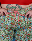 **PRE-ORDER - Ships 6-10 Weeks** Strawberry Blossom Drop Pocket Cargo Pants