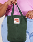Mini Tote Bag in Swamp Green