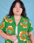 Paintstamped Pantry Button-Up in Kelly Green on Ashley