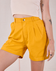 Trouser Shorts - Mustard Yellow