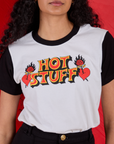 Front close up of Vintage Tee in Hot Stuff on Shahana