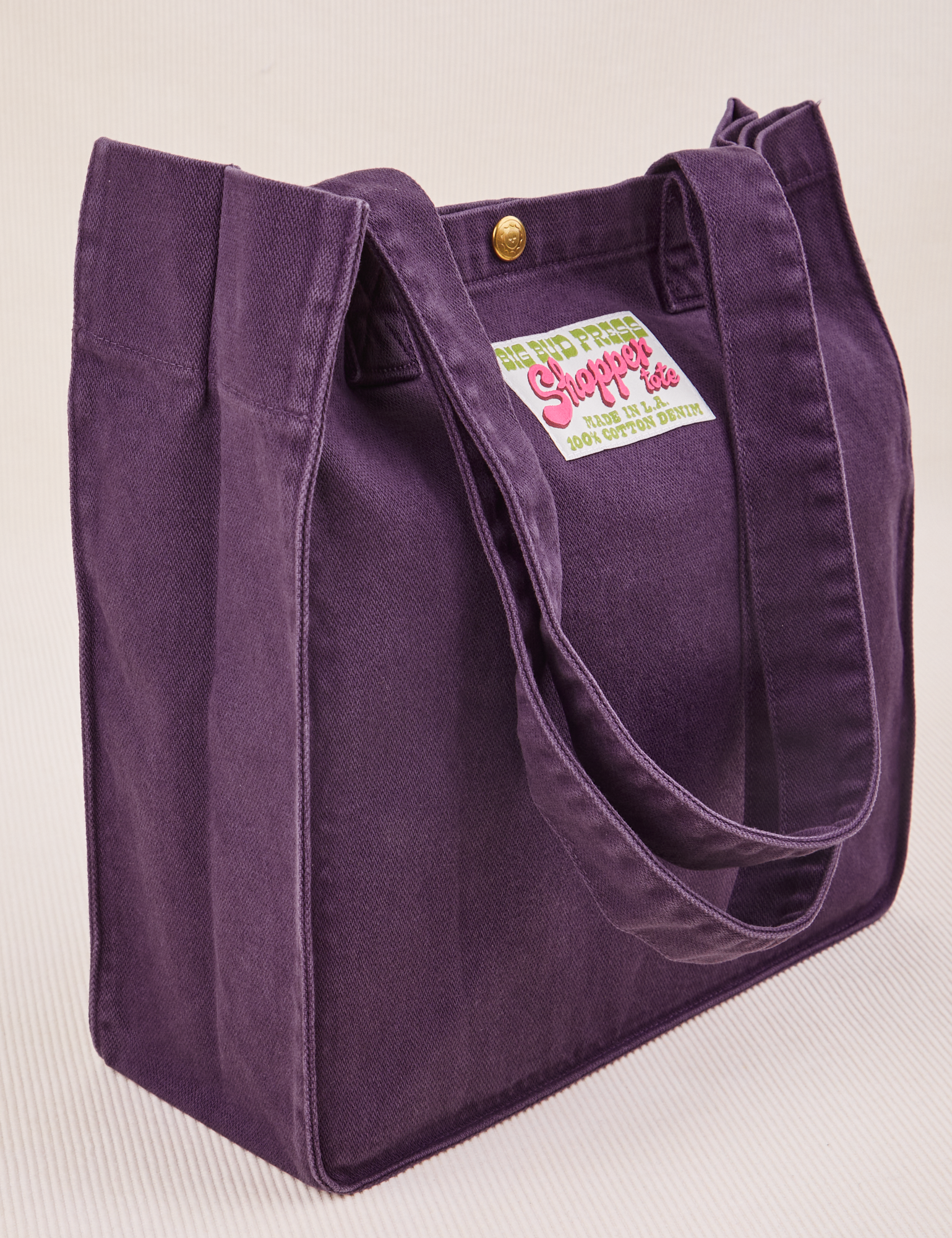 Shopper Tote Bag in Nebula Purple angled view