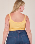 Cropped Cami in Butter Yellow back view on Lish