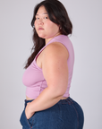 Cropped Tank Top in Lilac side view on Ashley