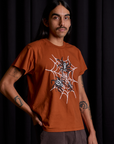 Angled front view of Vintage Tee in Spidey on Anthony