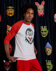 Raglan Tee in Dracula angled front view on Jerrod