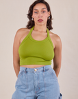 Halter Top in Gross Green worn by Tiara