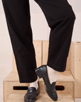 Heritage Trousers in Basic Black pant leg close up