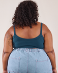 Cropped Cami in Lagoon back view on Morgan