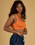 Contrast Stitch Mini Tank - Construction Orange