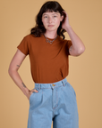 The Organic Vintage Tee - Burnt Terracotta
