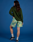 Longline Work Shorts - Spring Quilt Print