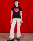 I love LA Tourist Tee and vintage tee off-white Western Pants on Alex
