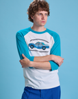 Taxi Raglan Tee in San Francisco worn by Quinn