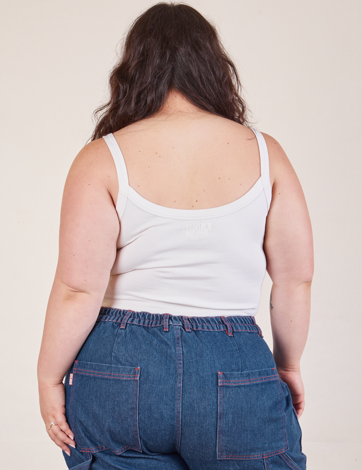 Cropped Cami in Vintage Tee Off-White back view on Ashley