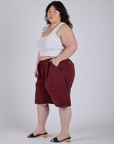 Drawstring Shorts - Red Wine