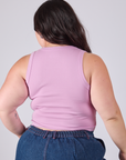 Cropped Tank Top in Lilac back view on Ashley