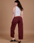 Drop Pocket Cargo Pants - Red Wine