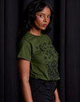 Vintage Tee in Papercut side view on Kandia