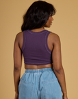 Contrast Stitch Mini Tank - Nebula Purple