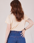 Organic Vintage Tee in Vintage Tee Off-White back view on Hana