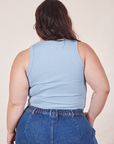 Back view of Cropped Tank Top in Periwinkle on Ashley