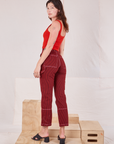 Railroad Carpenter Jeans in Mustang Red back view on Alex