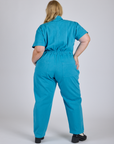 Short Sleeve Jumpsuit - Hawaiian Blue