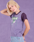 Vintage Tee in Grape Soda side view on Madeline