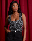 Cropped Tank Top in Spider Webs worn by Kandia
