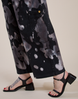 Side view pant leg close up of Magic Waters Drop Pocket Pants in Ink Blot on Sydney